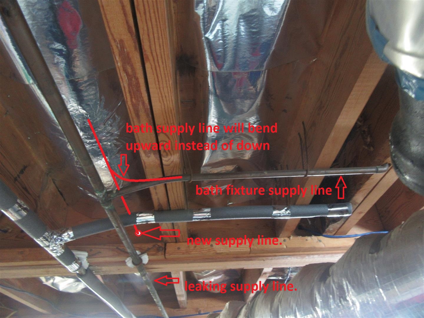 Easy plumbing questionthrough joists & leaves a pipe belly. Pennock